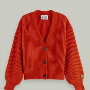 Scotch & Soda Vibrant Red Women's Cardigan
